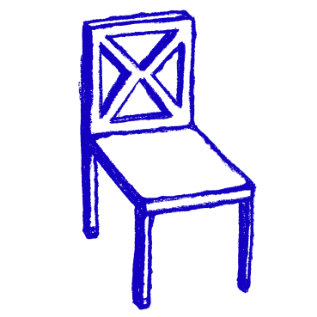 A graphic of a chair