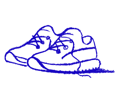 A graphic of a pair of sport shoes