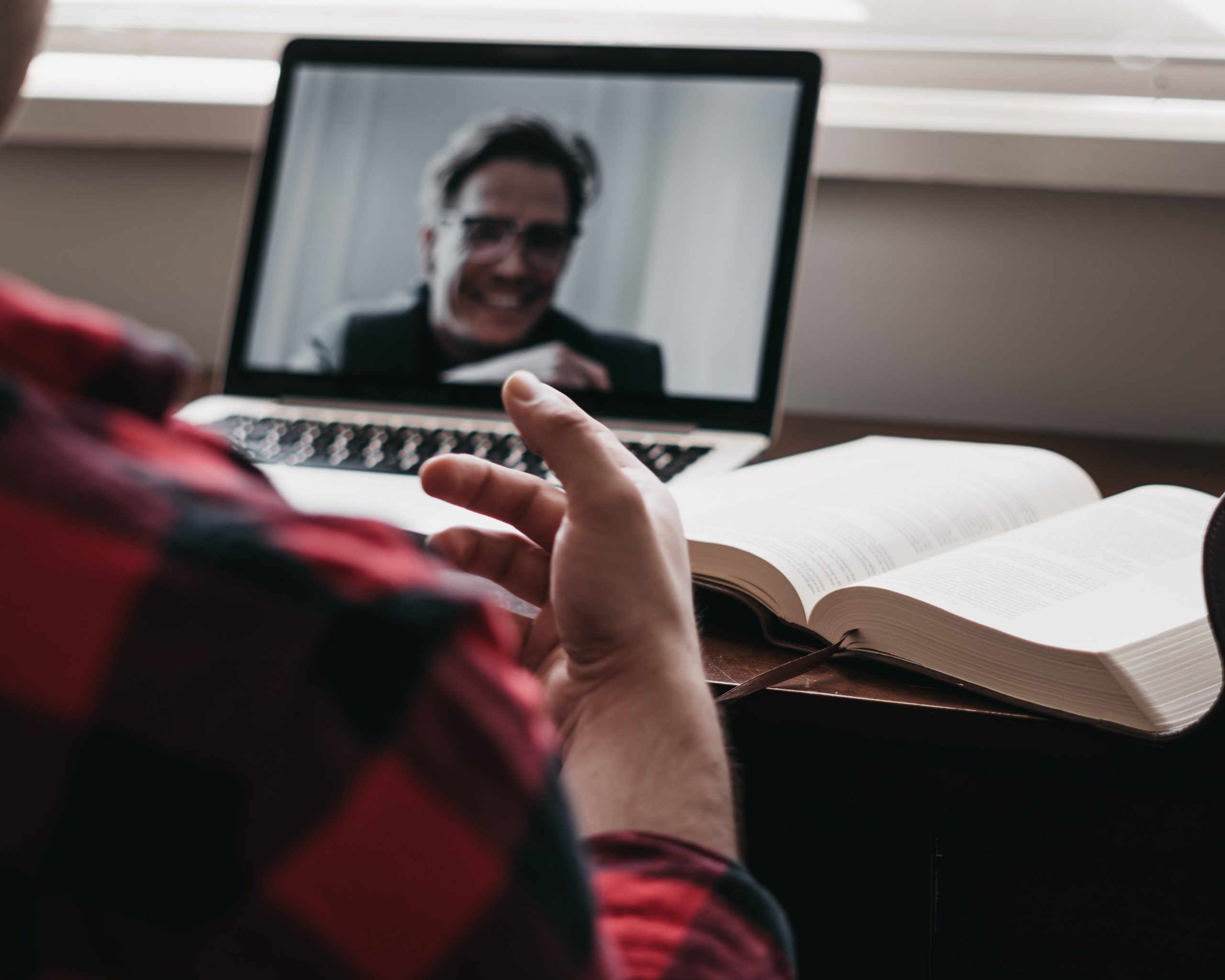 Mental Health First Aid Training Course Cambridgeshire - man talking on zoom