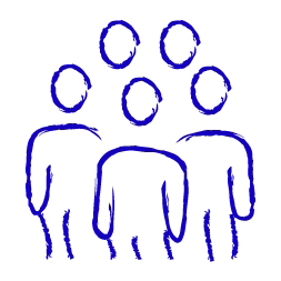 A graphic of a group of people